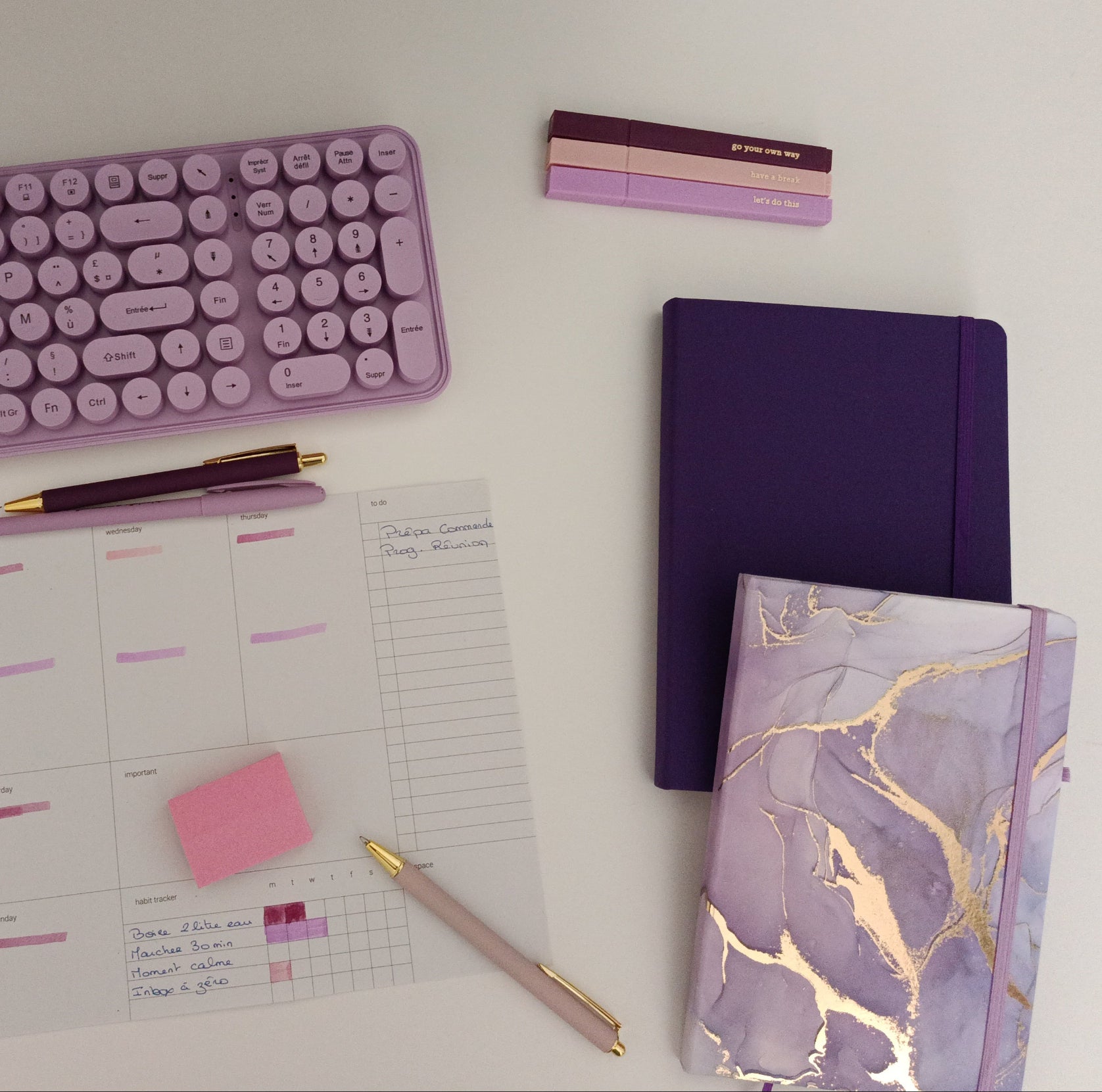 Rituel Violet – Set Papeterie